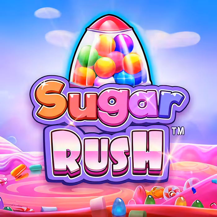 Sugar Rush slot highlighting candy clusters and free spins